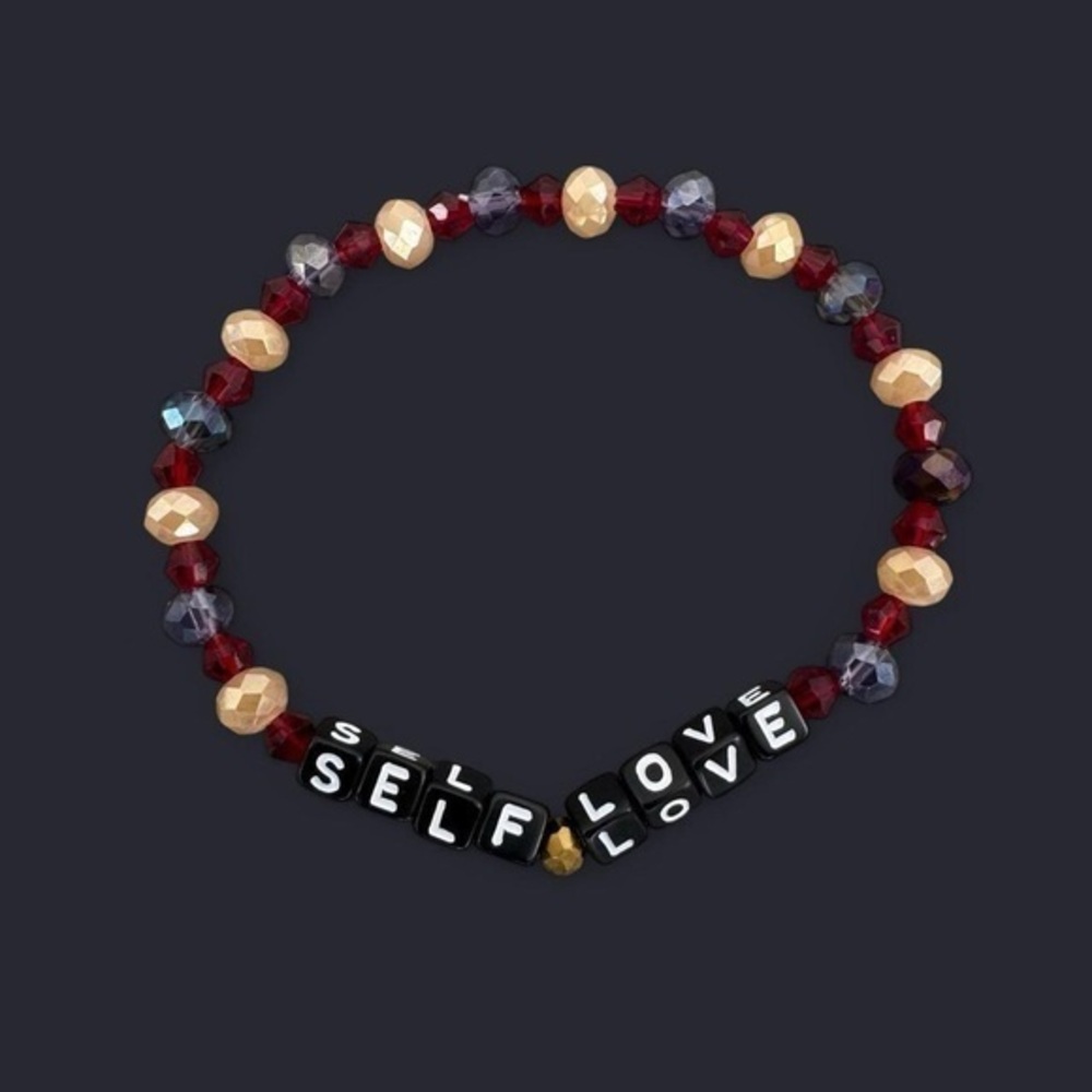 Self Love Crystal Glass Bead Bracelet